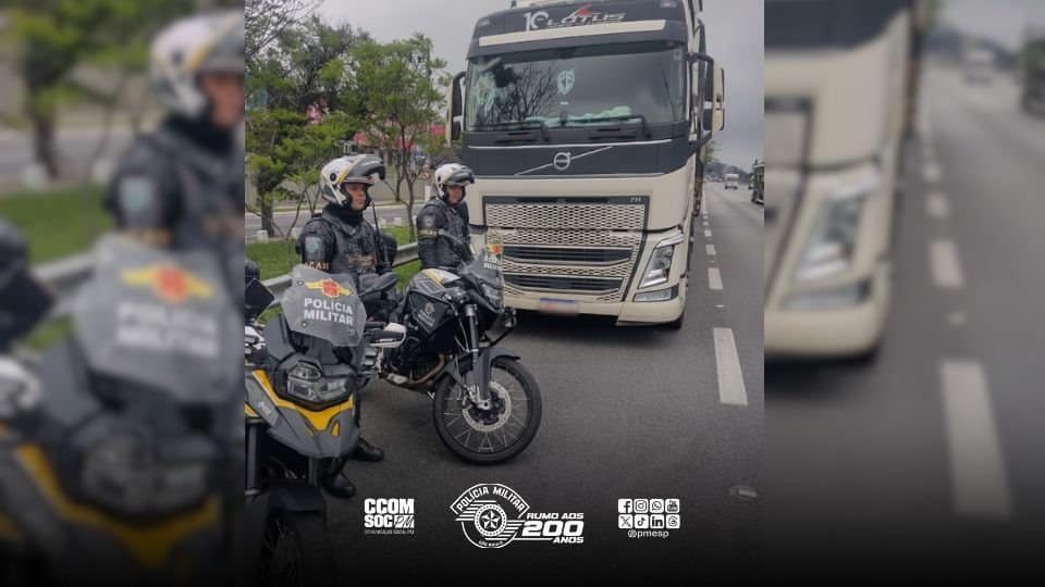 Polícia recupera caminhão roubado na Rodovia dos Imigrantes