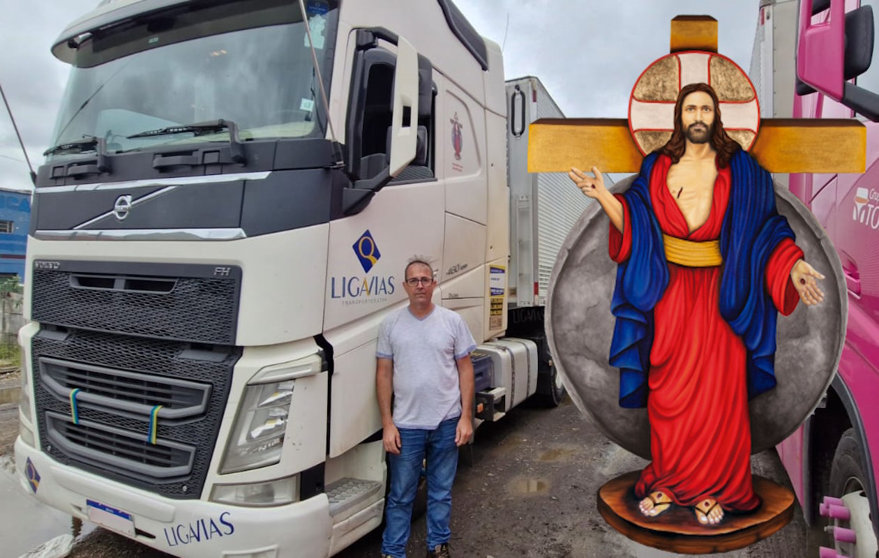 Fé na Estrada – Caminhoneiro cria grupo de oração entre colegas que viaja todo o Brasil