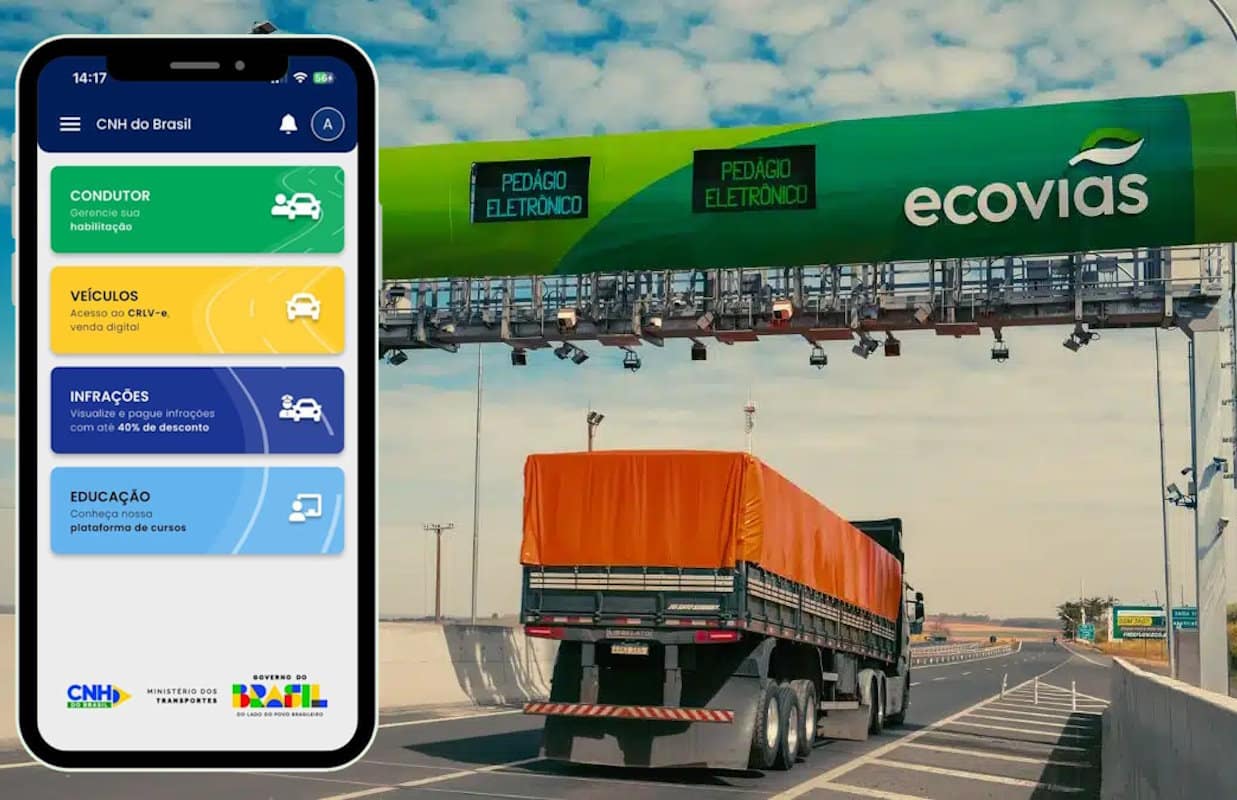 Aplicativo CNH do Brasil passa a destacar passagens do Free Flow