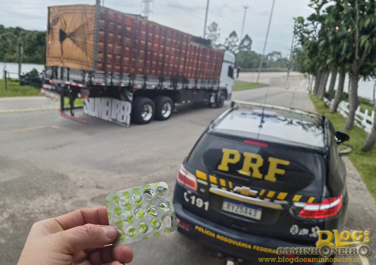 Image for Caminhoneiro de 24 anos dirige por 23 horas seguidas, atinge 150 km/h na BR-101 e é flagrado com “rebite” em Santa Catarina